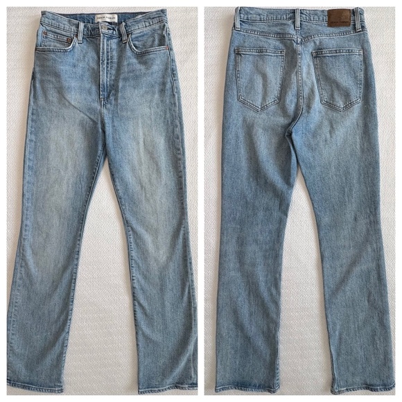 Denim Forum Vintage Jane High Rise Boot Straight Jeans Light Blue Women’s Sz 30 - Picture 1 of 16